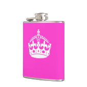 Flasques GARDER CALM CROWN Royal Icon sur Pink Personnalise (Gauche)
