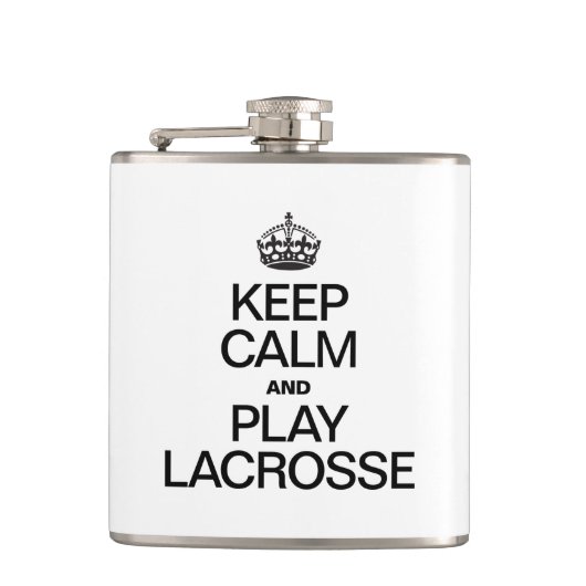 FLASQUES GARDER LE CALME ET JOUER LACROSSE (Devant)