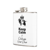 Flasques Gardez le calme et célébrez l'année de la chèvre (Gauche)