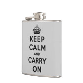 Flasques gardez le calme et continuez - gris et noir (Gauche)