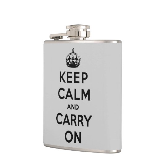 Flasques gardez le calme et continuez - gris et noir (Gauche)