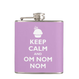 Flasques Gardez le calme et l'OM Nom Nom