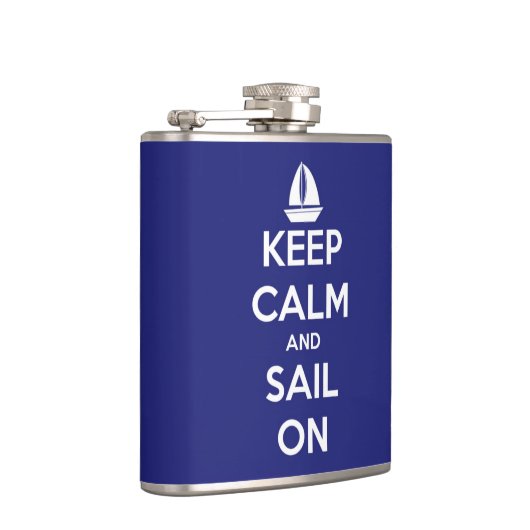 Flasques Gardez le calme et naviguez sur le bleu (Droite)