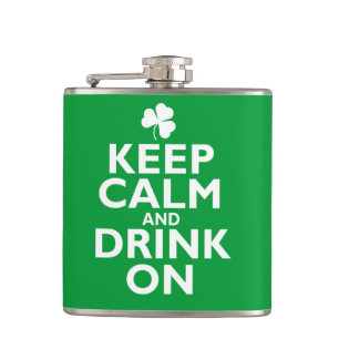 Flasques Gardez l'humour calme de Jour de la Saint Patrick