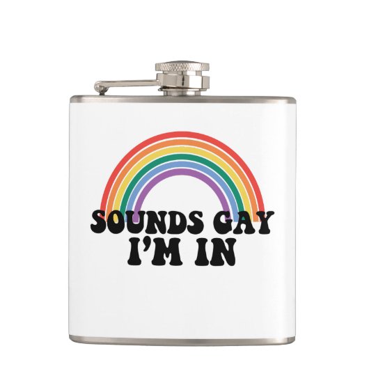 Flasques Gay pride LGBT Rainbow Sounds Gay I'm In (Devant)