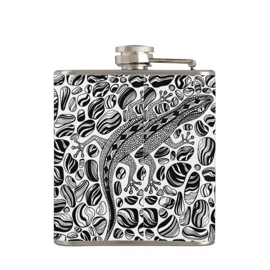 Flasques Gecko et galets (Dos)