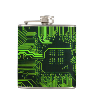 Flasques Geek de la carte de circuit électronique Nerd PCB