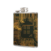 Flasques Geek Sortie carte circuit électronique orange PCB (Gauche)
