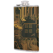 Flasques Geek Sortie carte circuit électronique orange PCB (Gauche)