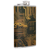 Flasques Geek Sortie carte circuit électronique orange PCB (Droite)