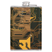Flasques Geek Sortie carte circuit électronique orange PCB (Dos)