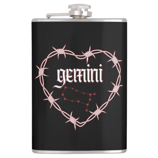 Flasques Gemini Constellation gothique foncé Celeste Edgy (Devant)