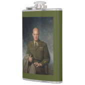 Flasques Général Dwight Eisenhower Portrait peint 5 étoiles (Gauche)