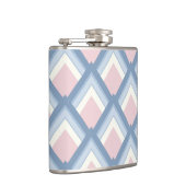 Flasques géométrique Abstraite, bleue, rose et blanc cassé (Droite)