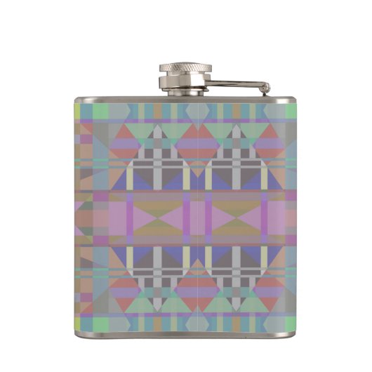 Flasques Géométrique vert violet rose (Dos)