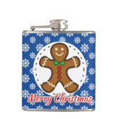 Flasques Gingerbread - Blue Snowflakes Pattern - Merry Xmas (Devant)