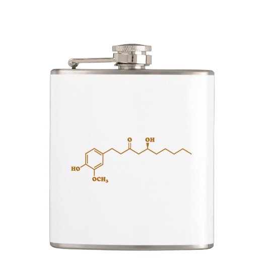 Flasques Gingerol Molecule formule chimique (Devant)