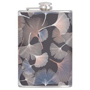 Flasques Ginkgo feuilles : élégant motif naturel.