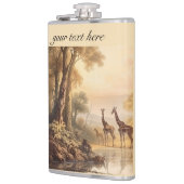 Flasques girafes botaniques vintages personnalisables (Gauche)