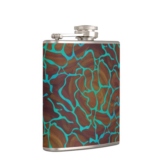 Flasques Giraffe Impression Brown et Turquoise (Droite)