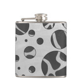 Flasques Giraffy Polka Dot noir et gris clair Impression (Devant)