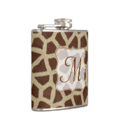 Flasques Giraffy Spot Poster de animal Monogramme Whiskey F (Droite)