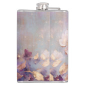 Flasques Glam blanc féminin Or violet Floral (Dos)