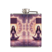 Flasques Glowing Mandala Meditation Woman Custom Name (Dos)