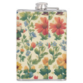 Flasques Gnome a flower motif design (Dos)