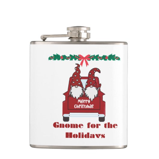 Flasques Gnome pour les vacances sur un (Devant)