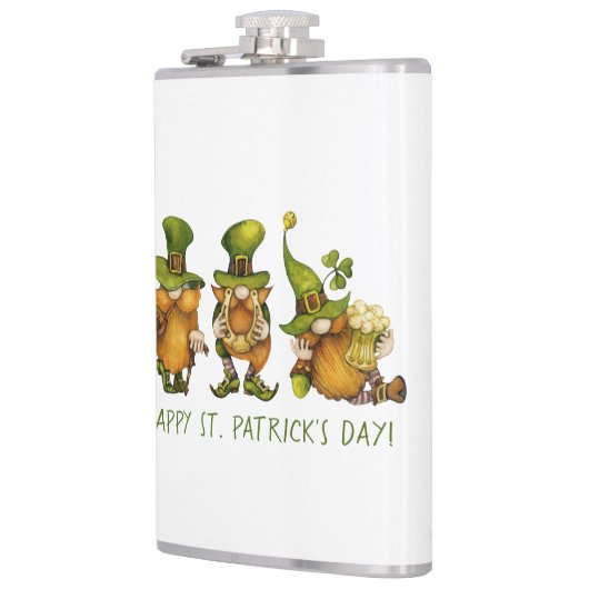Flasques Gnomes irlandais mignons Bonne St Patrick's Day (Gauche)