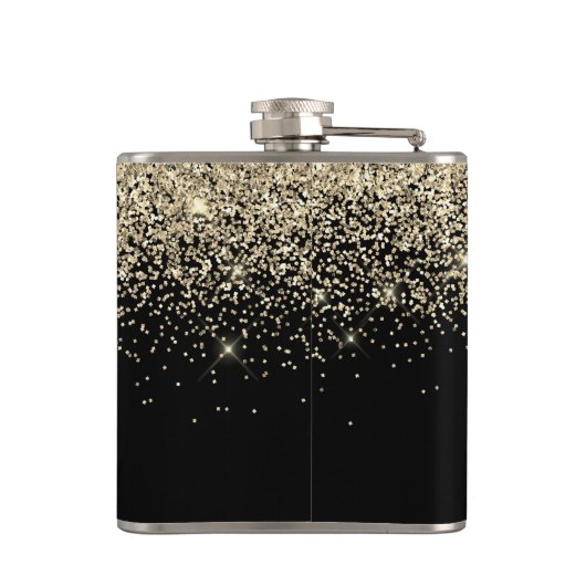 Flasques Gold Black Girl Parties scintillant étincelante No (Dos)