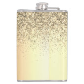 Flasques Gold Parties scintillant Girly Luxe Moderne Monogr (Dos)