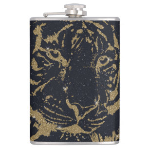 Flasques Gold Tiger noir Design