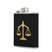 Flasques Golden Scales of Justice Law Theme (Gauche)