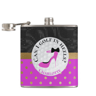 Flasques Golf à thème fille rose et noir