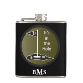 Flasques Golf de monogramme il est dans le trou (Devant)