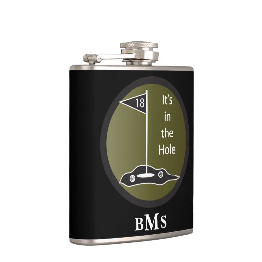 Flasques Golf de monogramme il est dans le trou (Droite)