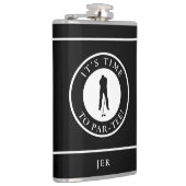 Flasques Golf Par-Tee Funny Golfer Monogram Black For Him (Droite)