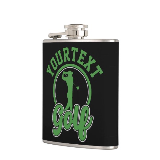 Flasques Golf personnalisé AJOUTER NOM Retro Pro Golfer Swi (Gauche)