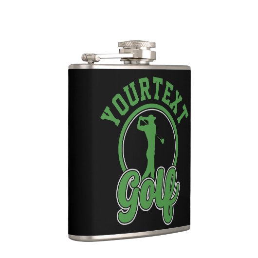 Flasques Golf personnalisé AJOUTER NOM Retro Pro Golfer Swi (Droite)