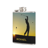 Flasques Golfer at Sunset Personalised (Gauche)
