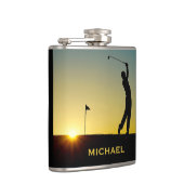 Flasques Golfer at Sunset Personalised (Droite)