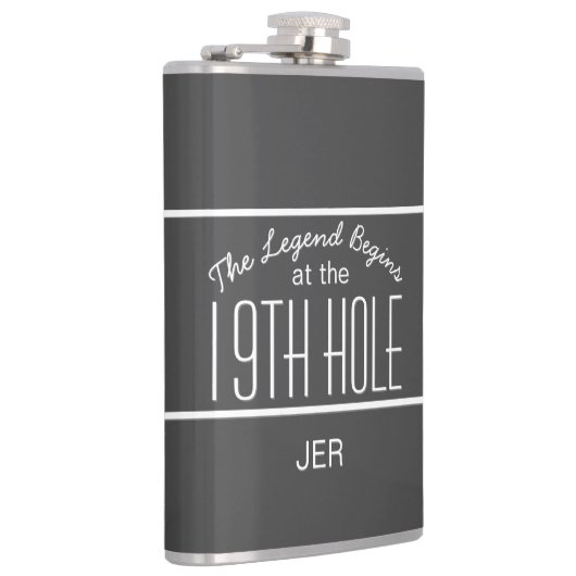 Flasques Golfer Funny Sports Pro Classic Monogramme Gray (Droite)