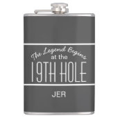 Flasques Golfer Funny Sports Pro Classic Monogramme Gray (Devant)