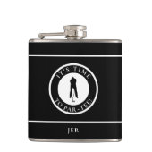 Flasques Golfer Par-Tee Funny Golf Monogram Humor For Him (Devant)