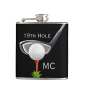 Flasques Golfeur monogrammé du 19e trou (Devant)