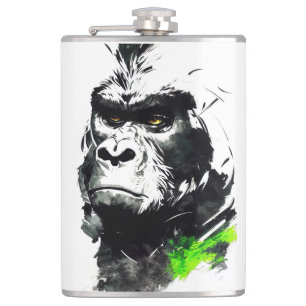 Flasques Gorilla Ape Nature sauvage Esprit libre Peinture A