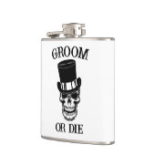 Flasques Gothique Mariage Bachelor Party Groom Custom Skull (Gauche)