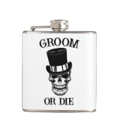Flasques Gothique Mariage Bachelor Party Groom Custom Skull (Devant)